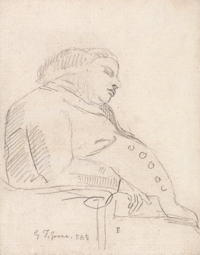 Francis Grose Asleep in a Chair by Paul Sandby